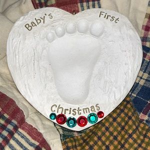 Christmas dayspring ornament heart baby’s first Christmas JAMES 1:17